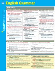 English Grammar SparkCharts