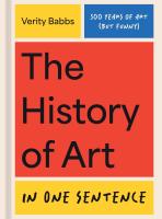 The History of Art in One Sentence